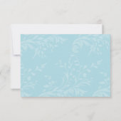 Grafische kunst vlinders en bloemenwerveling bruil RSVP kaartje (Achterkant)