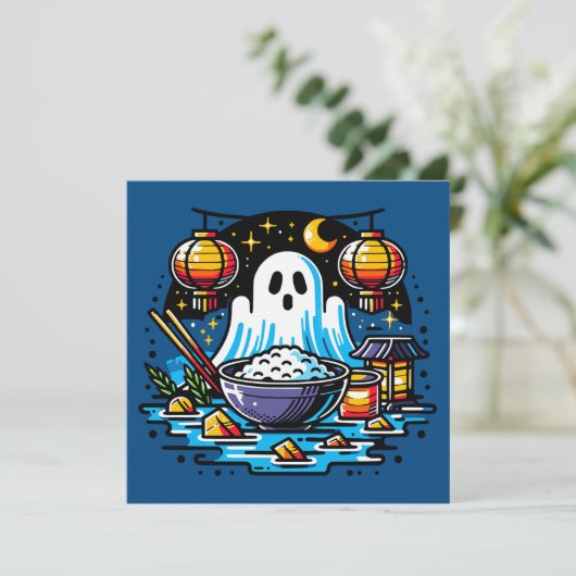 Grafische kunst voor het Hongerige Geesten Festiva Kaart (Staand voorkant)