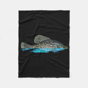 Grafische Kunst voor het Vissen op Crappie Vissen Fleece Deken