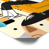 Grafische kunst voor modern meisje lezen poster (Hoek)