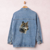 Grafische kunst Wolf Wolves Animal Natuur Art Denim Jacket (Hangar)