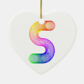 Grafische kunstletters S Keramisch Ornament (Achterkant)