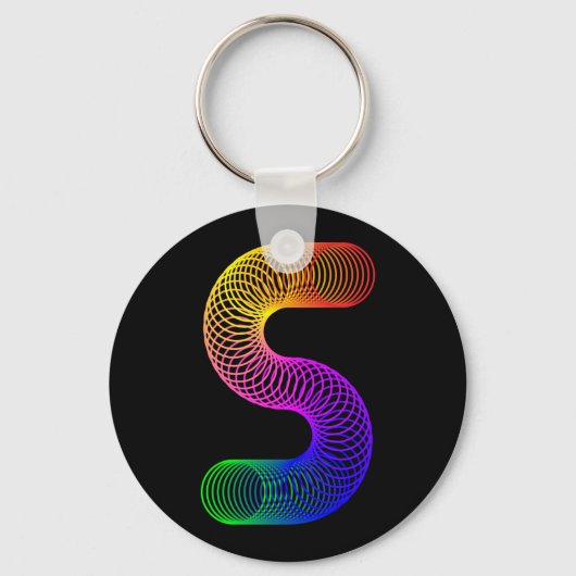 Grafische kunstletters S Sleutelhanger (Voorkant)