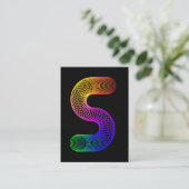 Grafische kunstletters S Visitekaartje (Staand voorkant)