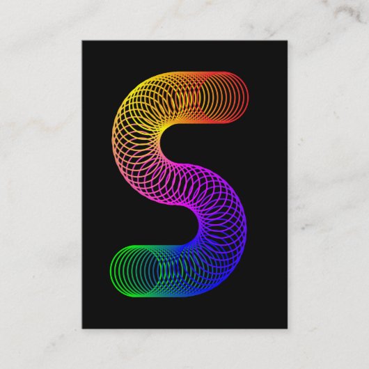 Grafische kunstletters S Visitekaartje (Voorkant)