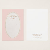 Grafische landroze oorenkaart visitekaartje (Voorkant /achterkant)