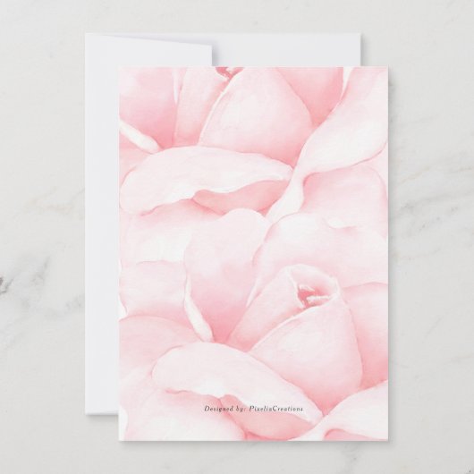 Grafische liefde in bloei, roos voor kalligrafisch kaart (Achterkant)