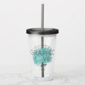 Grafische liefdeswinkel met Logo-merchandise Acryl Drinkbeker (Voorkant)