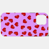 Grafische liefhebbers Rood hartpatroon op elegant  Case-Mate iPhone Case (Achterkant (horizontaal))