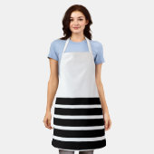 Grafische lijnen schort (Gedragen)