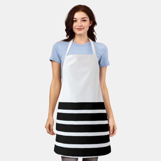 Grafische lijnen schort (Gedragen)