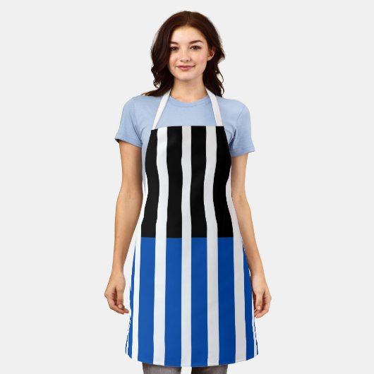 Grafische lijnen schort (Gedragen)