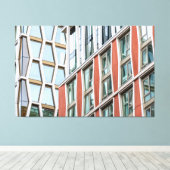 Grafische Londense architectuur Canvas Afdruk (Insitu (Houten vloer))