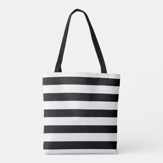 Grafische luipaard en zwarte witte strepen Positiv Tote Bag (Achterkant)