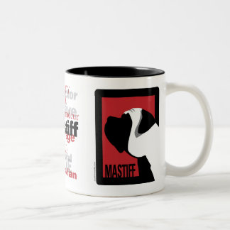 Grafische Mastiff-Mok Tweekleurige Koffiemok