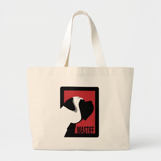 Grafische Mastiff-tas Grote Tote Bag (Voorkant)