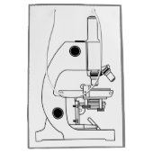 GRAFISCHE MICROSCOPE-ILLUSTRATIE IN ZWARTE EN WITT MEDIUM CADEAUZAKJE (Voorkant)