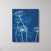 Grafische moderne bloem kervel canvas print (Voorkant)