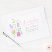 Grafische moderne bloemblaadjes bruiloft snoep sti rechthoekige sticker (Envelop)