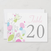 Grafische moderne bloemblaadjes huwelijks tafel nu kaart (Achterkant)