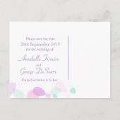 Grafische moderne bloembladen bewaren de datumkaar aankondigingskaart (Achterkant)