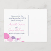 Grafische moderne bloembladen bewaren de datumkaar aankondigingskaart (Achterkant)