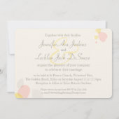 Grafische moderne bloembladen bruiloft kaart (Achterkant)