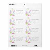 Grafische moderne bruiloft retour antwoord groot a etiket (Full Sheet)