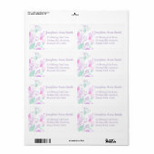 Grafische moderne bruiloft retour antwoord groot a etiket (Full Sheet)