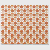 Grafische moderne geometrische oranje retrorectore cadeaupapier (Vlak)