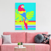 Grafische moderne macaw tropische regenboog canvas (Insitu (Woonkamer))