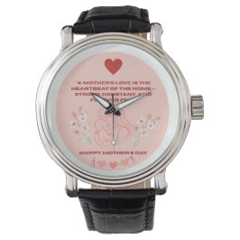 Grafische Moederdag-klok Horloge