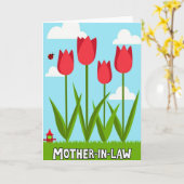 Grafische Moederdagkaart lente Kaart (Gele Bloem)