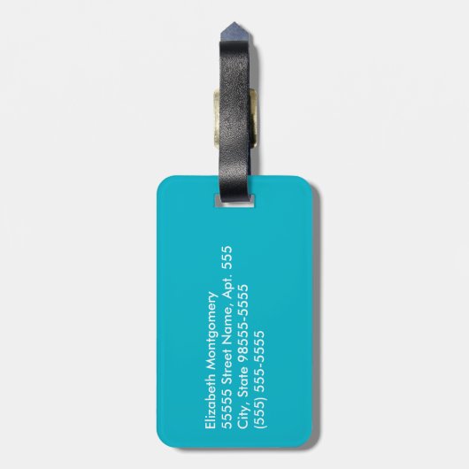 Grafische monogram Pastel Regenbooghorizontale str Bagagelabel (Achterkant verticaal)