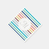 Grafische monogram Pastel Regenbooghorizontale str Servet (Hoek)