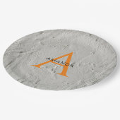 Grafische monogram professioneel gewoon jouw naam papieren bordje (Gekanteld)