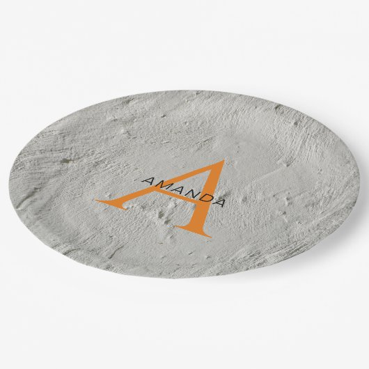 Grafische monogram professioneel gewoon jouw naam papieren bordje (Gekanteld)