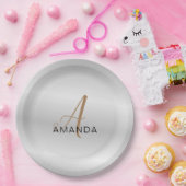 Grafische monogram professioneel gewoon jouw naam papieren bordje (Feest)