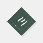 Grafische monogram professioneel gewoon jouw naam servet (Hoek)