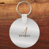 Grafische monogram professioneel gewoon jouw naam sleutelhanger (Voorkant)