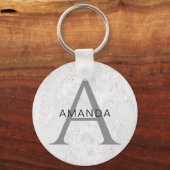 Grafische monogram professioneel gewoon jouw naam  sleutelhanger (Voorkant)