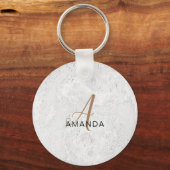 Grafische monogram professioneel gewoon jouw naam  sleutelhanger (Voorkant)