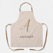 Grafische monogram professionele ADD JOUW NAAM Schort (Voorkant)