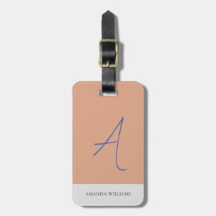 Grafische monogram professionele platte minimalist bagagelabel