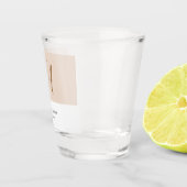 Grafische monogram professionele platte minimalist shot glas (Rechts)