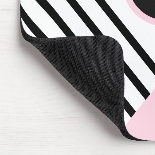 Grafische monogram retro-aantekening en kleurenblo muismat (Hoek)