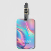 Grafische monogram voor holografische eensterren bagagelabel (Voorkant (verticaal))