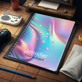 Grafische monogram voor holografische eensterren notitieboek