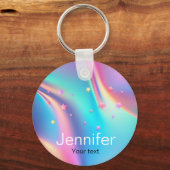 Grafische monogram voor holografische eensterren sleutelhanger (Voorkant)