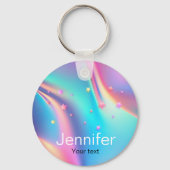 Grafische monogram voor holografische eensterren sleutelhanger (Achterkant)